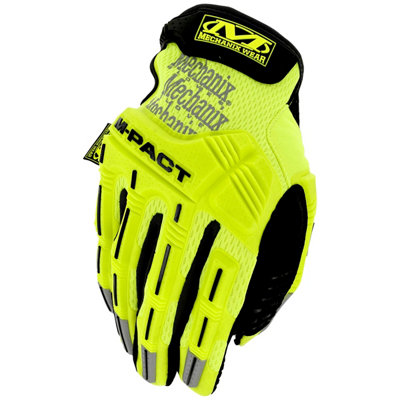 Mechanix Wear M-Pact Hi-Viz Gloves Fluorescent Yellow Size Xxl from B&Q