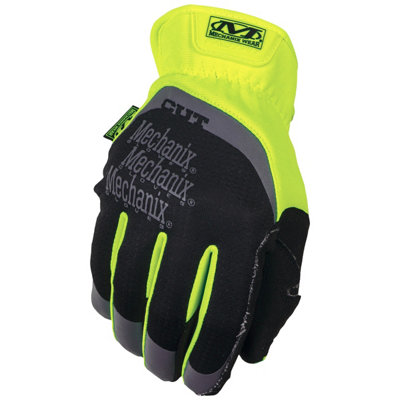 Mechanix Wear Fastfit Hi-Viz E5 Gloves Fluorescent Yellow Size S from B&Q
