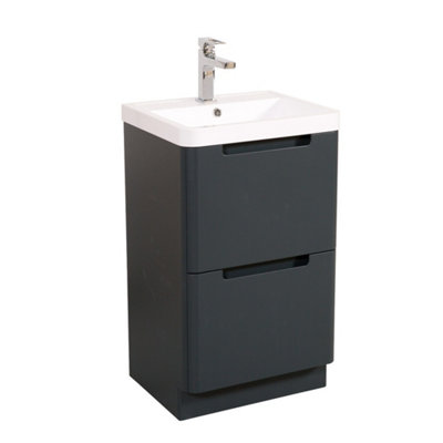 Monza Premium Grey Basin Vanity 500mm from B&Q