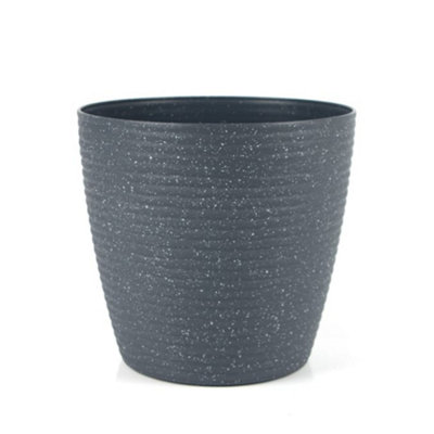  - Aamen Medium Thread Plastic Garden Planter Speckled Indoor Outdoor Planter (Grey)