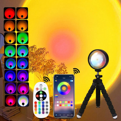 Xoddi Sunset Lamp Projector Led Lights For Bedroom Night Light Sun Sunrise Sunlight Mood Party Lamps Room Decor Gifts Women from B&Q