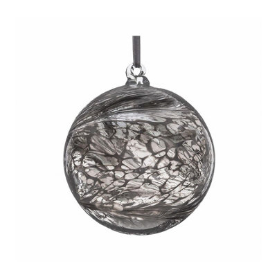 Sienna Glass Silver Friendship Ball Wedding Anniversary Pastel 10Cm