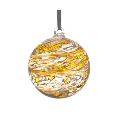 Sienna Glass 10Cm Friendship Ball 50Th Wedding Anniversary Golden from B&Q