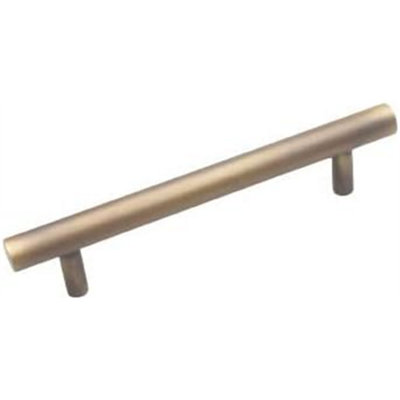 Castelion Antique Brass Plain Round 140mm Bar Pull Handle from B&Q