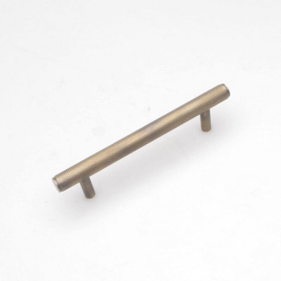 Castelion Antique Brass Knurled 140mm Bar Pull Handle from B&Q