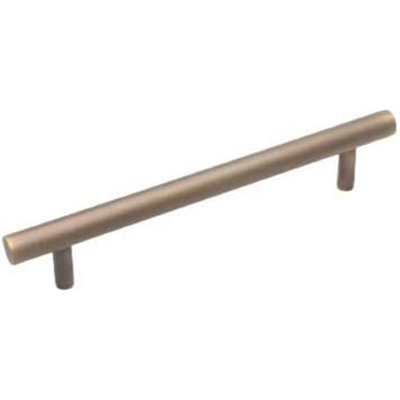 Castelion Antique Brass Plain Round 170mm Bar Pull Handle from B&Q