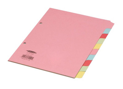 Concorde Concord Subject Dividers 230 Micron 10-Part A5 Ref 72199/j21 from B&Q