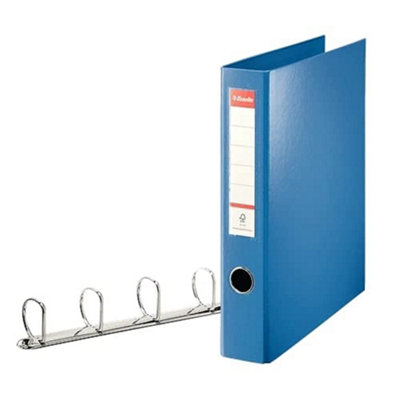 Esselte 4 Ring BinderPpHolds Up To 380 Sheets60 mm Spine82405A4Blue from B&Q