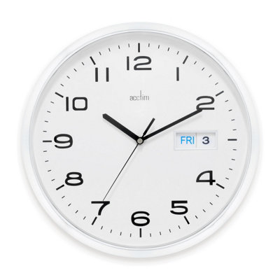 Acctim Calendar Wall ClockWhite32Cm Diameter from B&Q
