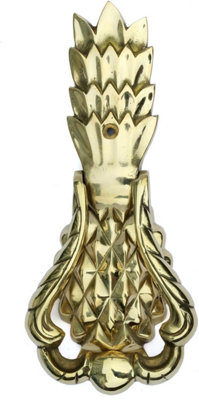 Castelion Small Solid Brass Pineapple Door Knocker from B&Q