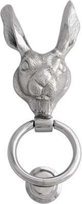 Castelion Chrome Country Hare Door Knocker from B&Q