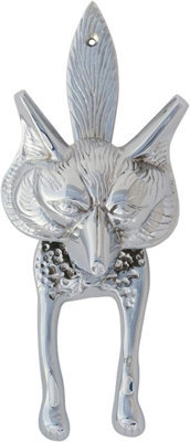 Castelion Large Chrome Fox Door Knocker from B&Q