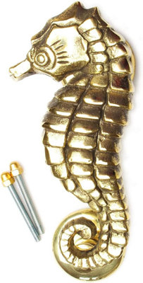 Castelion Solid Brass Seahorse Door Knocker from B&Q