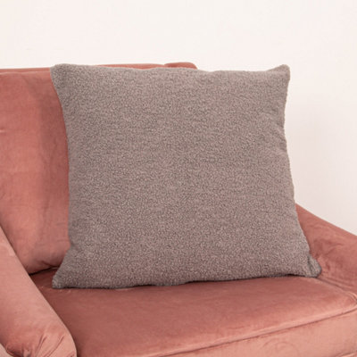 B&Q -  Grey Teddy Cushion CoverCover Only