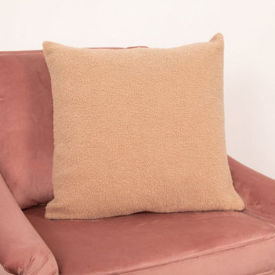 B&Q -  Light Brown Teddy Cushion Cover
