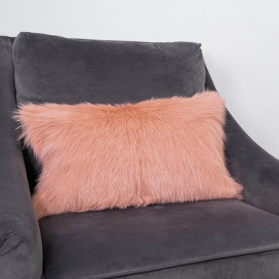 Native Natural Genuine Goatskin CushionFilled from B&Q