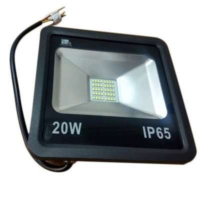 Lighthouse 20W Led Cob Flood Light Cool/day Light 6500K (Equivalent To 200W)Ip65Black1600Lm from B&Q