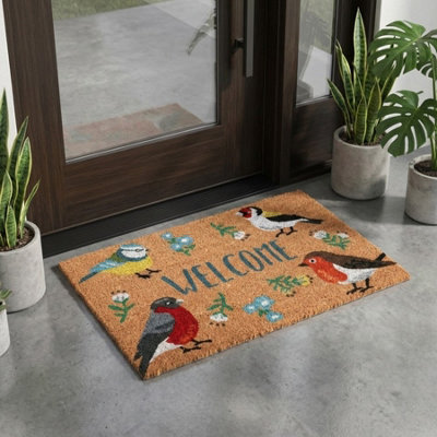 Garden Greatness British Garden Birds Natural Coir Doormat from B&Q