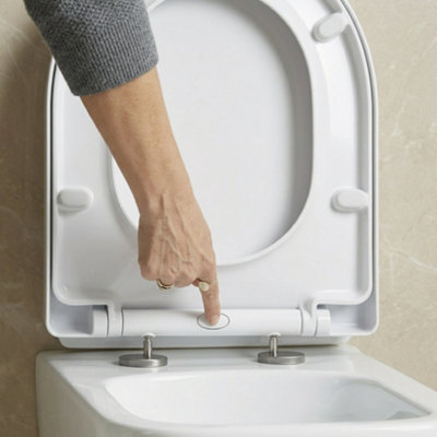 Kokoma Quick Release Toilet Seat Soft CloseD Shape from B&Q