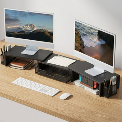 B&Q -  Dual Monitor Stand Riser For Desk Set