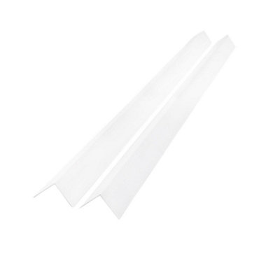 2 X White Rigid Angle 10mm X 10mm X 1 Metre from B&Q