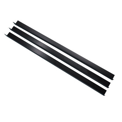 3 X Black Rigid Angle 10mm X 10mm X 1 Metre from B&Q