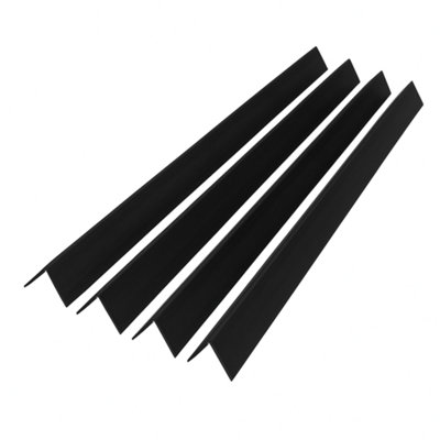 4 X Black Rigid Angle 10mm X 10mm X 1 Metre from B&Q