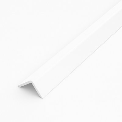 White Rigid Angle 50mm X  50mm X 1 Metre from B&Q