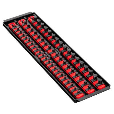 Ernst Manufacturing Ernst 8450 3-Rail Socket Boss Storage Organiser Rail 18" Red from B&Q