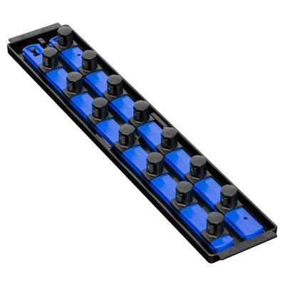Ernst Manufacturing Ernst 8459 3/4" Socket Boss Storage Organiser 2-Rail Twist Lock 18" Blue from B&Q