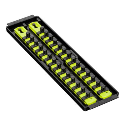 Ernst Manufacturing Ernst 8468Hv 3/8" Socket Boss Storage Organiser Rail 2-Rail Twist Lock 13" Hi-Viz from B&Q