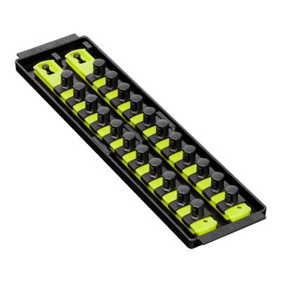 Ernst Manufacturing Ernst 8469Hv 1/2" Socket Boss Storage Organiser Rail 2-Rail Twist Lock 13" Hi-Viz from B&Q