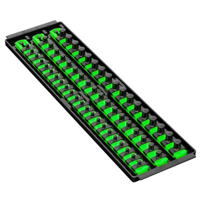 Ernst Manufacturing Ernst 8481 3-Rail Socket Boss Storage Organiser Rail Twist Lock 18" Green from B&Q