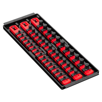Ernst Manufacturing Ernst 8490 3-Rail Socket Boss Storage Organiser Rail Twist Lock 13" Red from B&Q