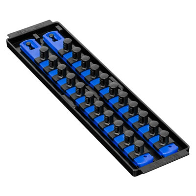 Ernst Manufacturing Ernst 8497 1/2" Socket Boss Storage Organiser Rail 2-Rail Twist Lock 13" Blue from B&Q
