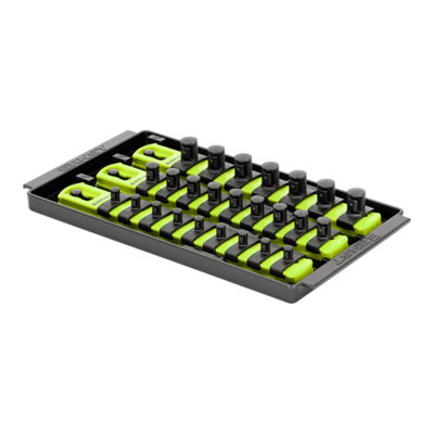 Ernst 8560Hv 8" Hi-Viz 3-Rail Socket Boss Organiser For 1/4"3/8" & 1/2" Drives from B&Q