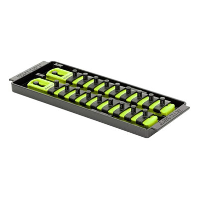 Ernst 8561Hv 1/4" Socket Boss 2-Rail Twist-Lock Organiser 8" Hi-Viz from B&Q