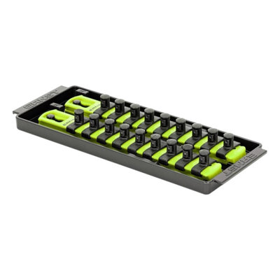 Ernst 8562Hv 3/8" Socket Boss Storage Organiser 2-Rail Twist Lock 8" Hi-Viz from B&Q