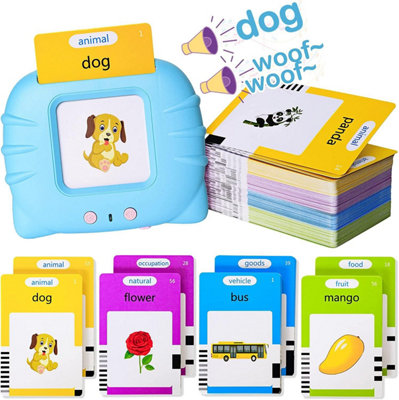 Dyzi Blue Portable Talking Flash Cards Early Learning Toy Toddlers 224 Words from B&Q