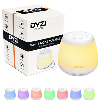DYZI Multifunctional Portable White Noise Machine Baby Adults Kids Sleep Aid 24 Sounds Rgb Light