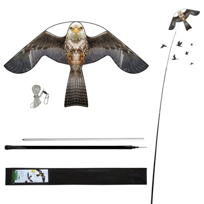 Laptony Bird Scarer Flying Kite Crops Farm Protector Hawk With 4 M Telescopic Pole from B&Q