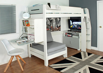 Kids Avenue Urban Grey Highsleeper 2 from B&Q