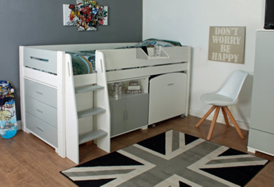 Kids Avenue Urban Grey Midsleeper 1 from B&Q