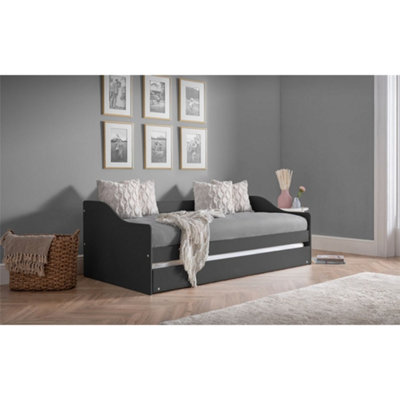 Ashfield Premier Anthracite Day Bed Single 3Ft (90Cm) + Pull Out Bed (Guest Bed) from B&Q
