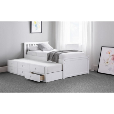 Ashfield Premier Crisp Pure White Day Bed Single 3Ft (90Cm) + Pull Out Bed (Guest Bed) from B&Q