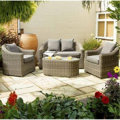 Cheshire 4 Seater Deluxe Bunbury Sofa Garden Set from B&Q