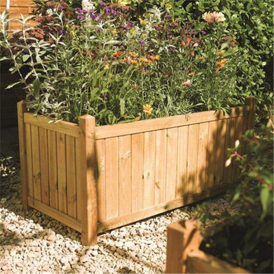 Cheshire Deluxe Rectangular Garden Planter (3'3" X 1'7") from B&Q