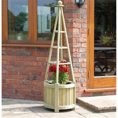 Cheshire Deluxe  Obelisk Garden Planter (1.5Ft X 1.5Ft) from B&Q