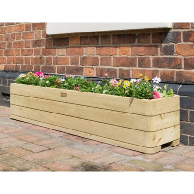 Cheshire Pressure Treated Patio Garden Planter (5Ft X 1Ft) from B&Q