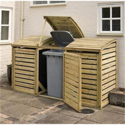Cheshire Deluxe Triple Bin Store (4.26Ft X 2.69Ft) from B&Q